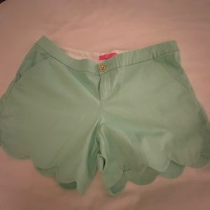 Lilly Pulitzer Buttercup Mint Green Shorts Size 12